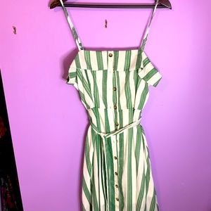 Beautiful Ruffle Top Tie-back Summer Maxi Dress